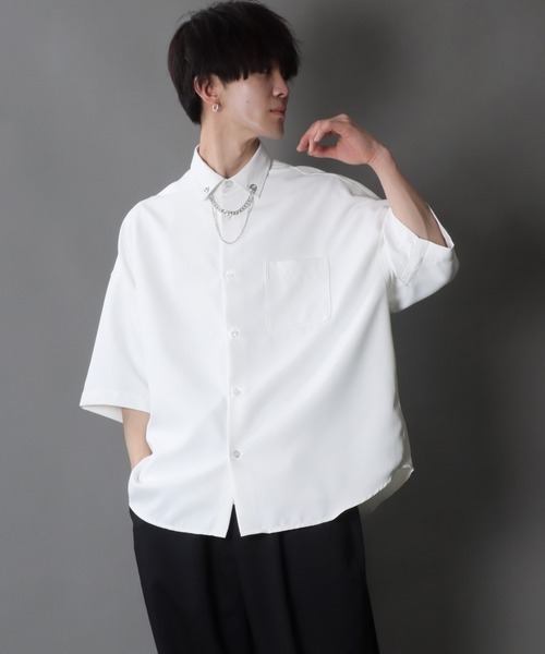SITRY シャツ wide dress shirt with chain/別注 チェーン付き