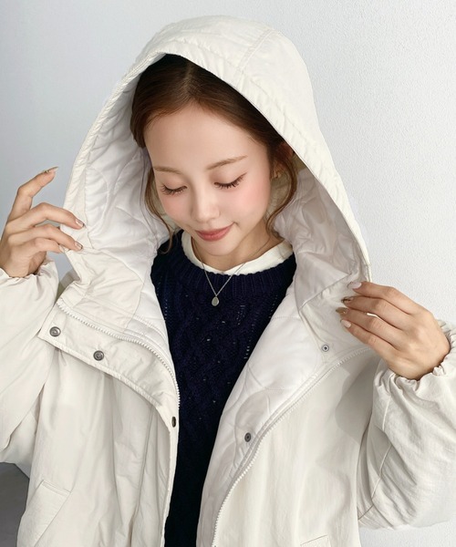 moment+ ブルゾン ジャンバー シャカシャカナイロン裏キルトモンスター