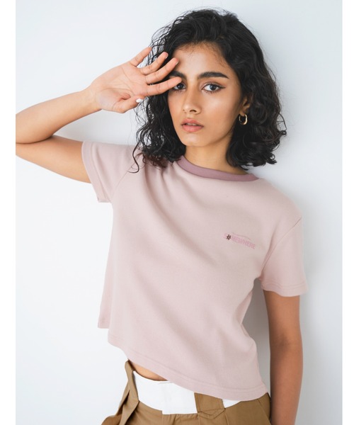 ALEXIA STAM - 【新品】ALEXIASTAM Ringer Tee リンガーTシャツ グレーS ALEXIA STAM tシャツ Somewhere Ringer Tee / Somewhereリンガー