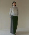 スカート ハイウエストウールロングスカートの詳細画像4