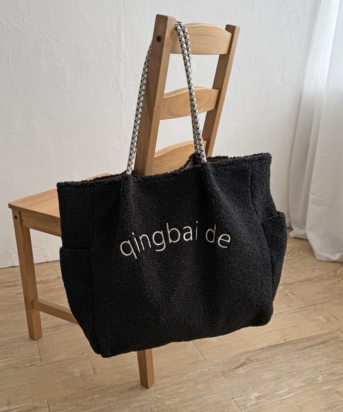 ikka（イッカ） トートバッグ ボアロゴ入りビッグトートバッグ