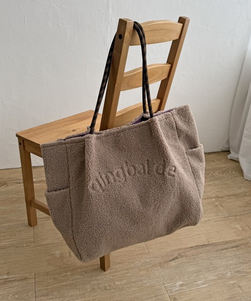 ikka（イッカ） トートバッグ ボアロゴ入りビッグトートバッグ