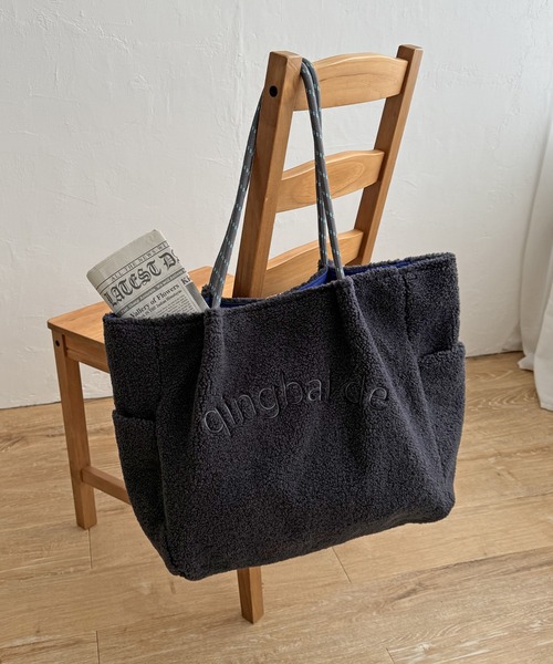 ikka（イッカ） トートバッグ ボアロゴ入りビッグトートバッグ