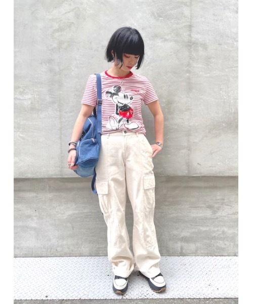 tシャツ ミッキーマウス ストライプTシャツ レディース Desigual tシャツ ミッキーマウス ストライプTシャツ レディース