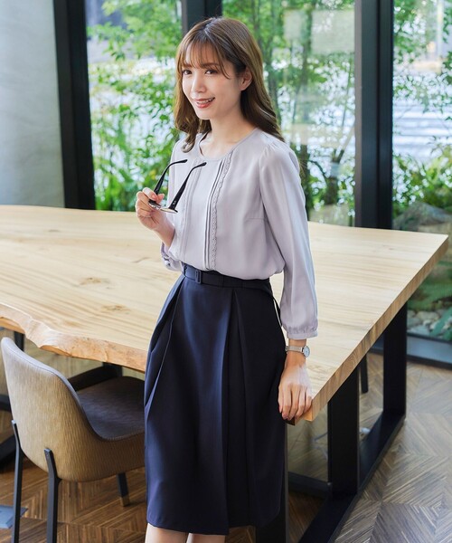 Tiaclasse スカート ベルト付きタックスカート : ZOZOTOWN Yahoo!店