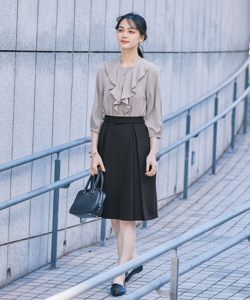 Tiaclasse スカート ベルト付きタックスカート : ZOZOTOWN Yahoo!店 Tiaclasse スカート ベルト付きタックスカート : ZOZOTOWN Yahoo!店