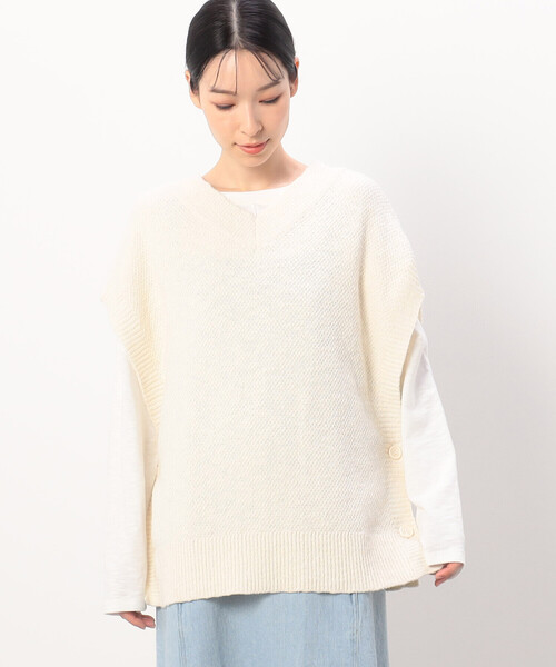 ニット セーター 2WAY ニットベスト レディース : ZOZOTOWN Yahoo