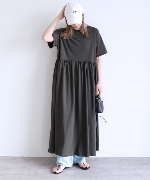 reca（レカ） ワンピース ウエストギャザー切替ワンピース : ZOZOTOWN