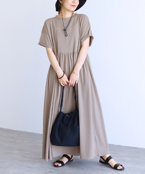 reca（レカ） ワンピース ウエストギャザー切替ワンピース : ZOZOTOWN