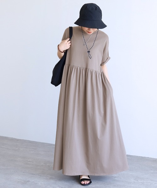 reca（レカ） ワンピース ウエストギャザー切替ワンピース : ZOZOTOWN