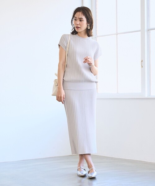 coen（コーエン） スカート 「RONEL」タックプリーツニットタイト