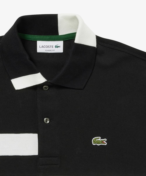 LACOSTE（ラコステ） ポロシャツ L.12.12.カラーブロック鹿の子 半袖