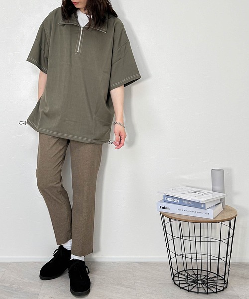 Golfickers ハーフジップシャツ OLIVE sizeM 美品 Golfickers ハーフジップシャツ OLIVE sizeM 美品 CORNER PRINTING