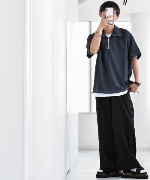 dimmoire zipシャツ BLACK dimmoire zipシャツ BLACK ACRO TOKYO]