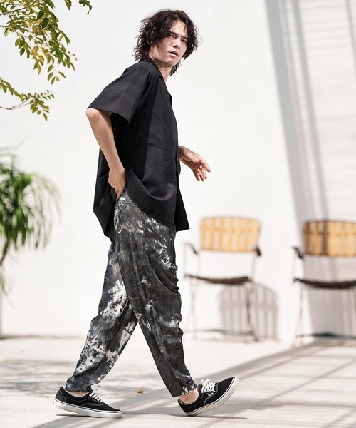 ダイワピア39 オープンカラーシャツ オーバー ジャケット ブラック メンズ M DAIWA PIER39 (ダイワピア39) TECH SPORTS OPEN COLLAR SHIRT L