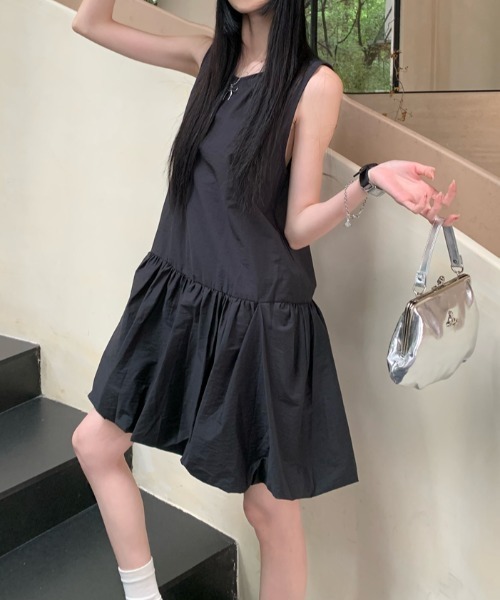 Sibra ワンピース 裾バルーンミニワンピース : ZOZOTOWN Yahoo