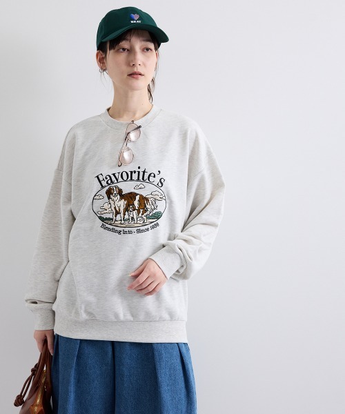 tシャツ 「biyori」刺繍ロゴTシャツ「洗濯機で洗える」 レディース さがら刺繍ロゴTシャツ≪洗濯機で洗える≫ | VICKY（Women