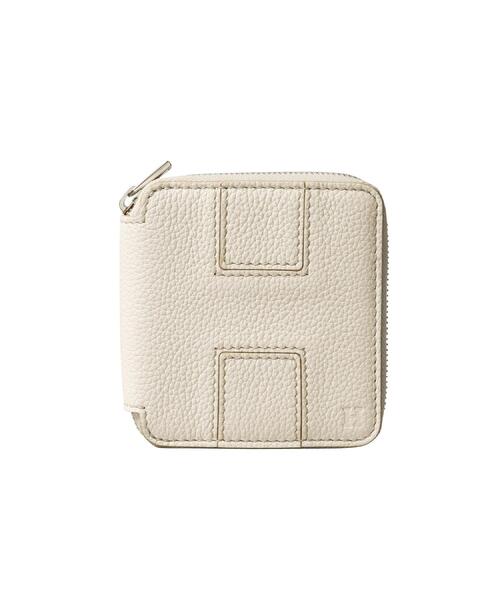 二つ折り財布 財布 「ペッツォ」二つ折り財布 ラウンドファスナー レザーウォレット 本革（商品番号：P25-65421） レディースの画像