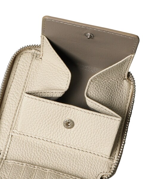 HIROFU（ヒロフ） 財布 「ペッツォ」二つ折り財布 ラウンドファスナー