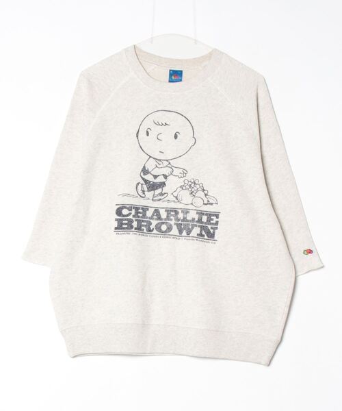 トレーナー スウェット 「FRUIT OF THE LOOM/フルーツオブザルーム」FTL×PEANUTS 7部袖甘編みスエット レディース メンズ FRUIT OF THE LOOM トレーナー スウェット 「FRUIT LOOM