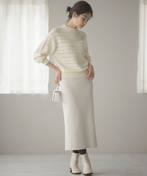 組曲（KUMIKYOKU） スカート 「Oggiコラボ」きらきらラメニット