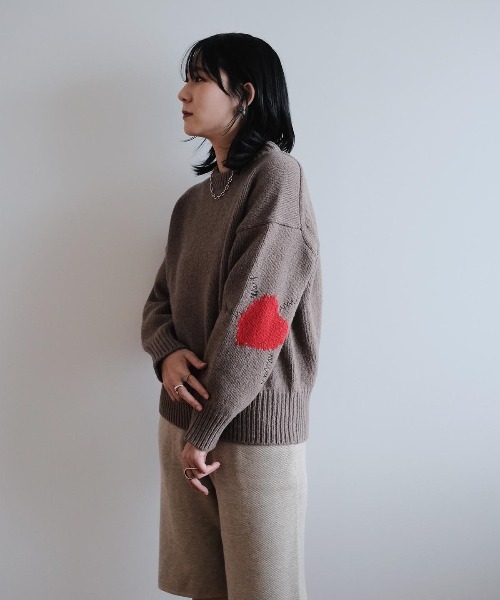 極美品 CASA PICONE カーサピッコーネ エルボーハートニット セーター CASA PICONE ニット セーター エルボーハートニット レディース