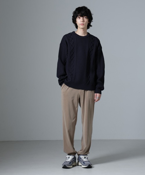 NANO universe（ナノ・ユニバース） パンツ ヌバックライクスムース