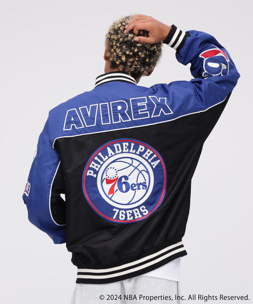 AVIREX ブルー Lサイズ NBA ジャケット 783-5152010