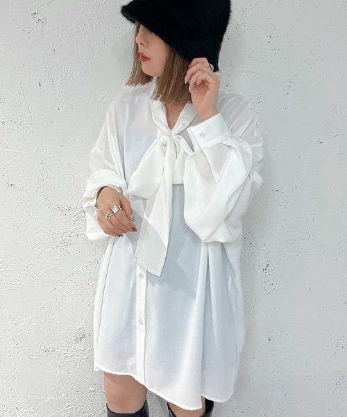 「apres jour mignon」 長袖ブラウス フリー オフホワイト レディース_画像2