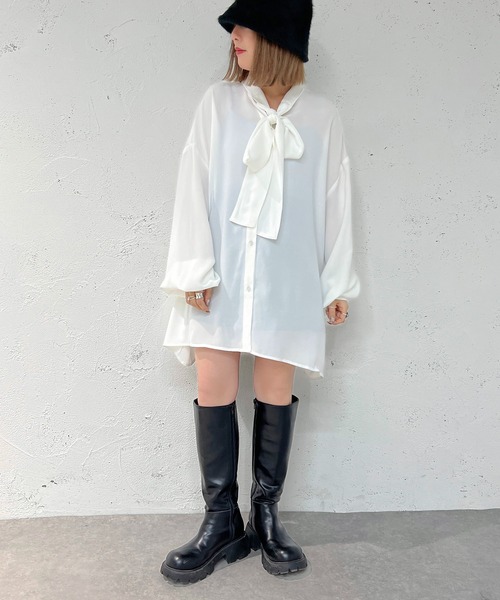 「apres jour mignon」 長袖ブラウス フリー オフホワイト レディース_画像5