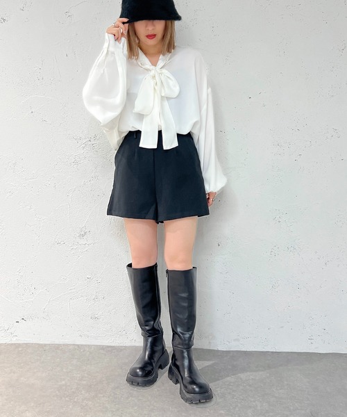 「apres jour mignon」 長袖ブラウス フリー オフホワイト レディース_画像9