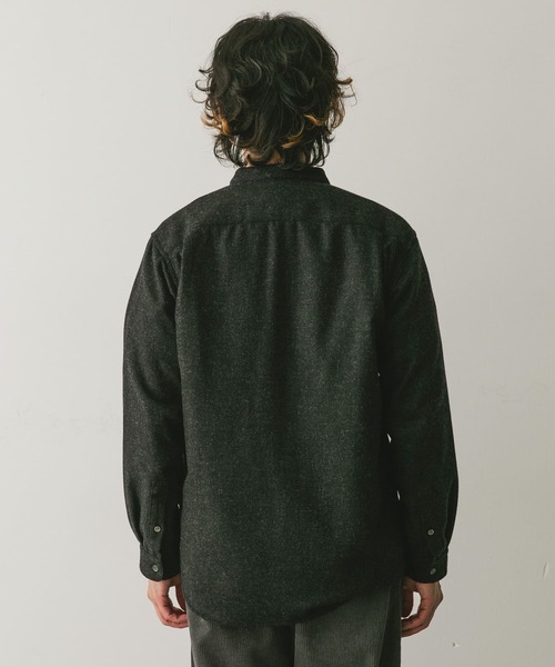 URBAN RESEARCH DOORS シャツ フラノバンドカラーシャツ メンズ