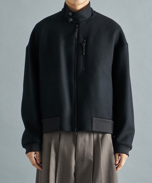 ma1 ma-1 極度に軽くて暖かいブルゾン/RIVER MELTON HARRINGTON JACKET/軽い着心地/2WAY メンズ | STUDIOUS | 21