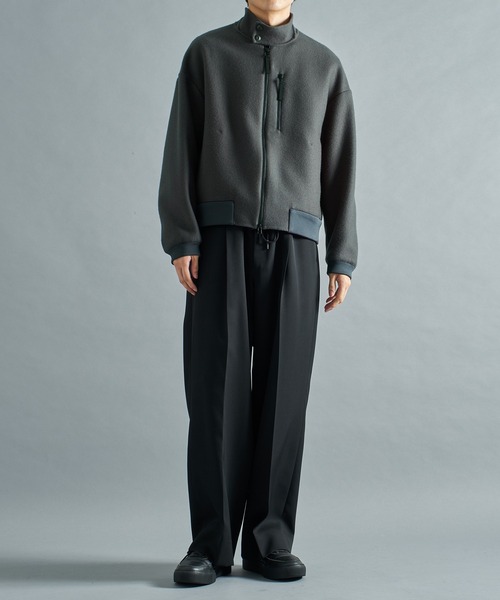 ma1 ma-1 極度に軽くて暖かいブルゾン/RIVER MELTON HARRINGTON JACKET/軽い着心地/2WAY メンズ | STUDIOUS | 20