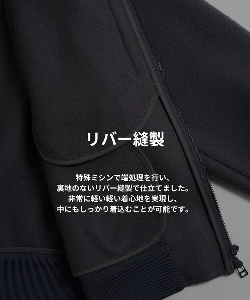 ma1 ma-1 極度に軽くて暖かいブルゾン/RIVER MELTON HARRINGTON JACKET/軽い着心地/2WAY メンズ | STUDIOUS | 11