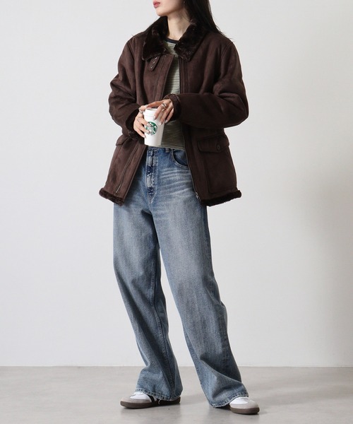 Ree&Mee ムートンジャケット ムートンコート フェイク ムートン B-3