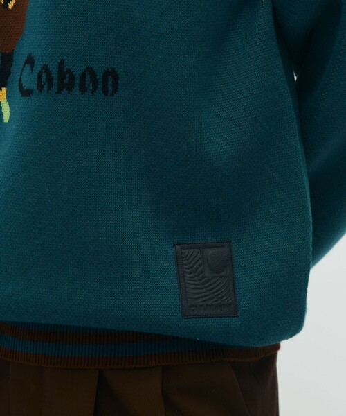 セーター ニット CABaN コットンカシミヤジャカード JAZZ WOODBASE クルーネックプルオーバー メンズの画像