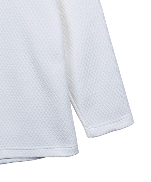 カスタムカルチャー（CUSTOM CULTURE）/【Custom Culture】キルト風ダイヤ柄ジャガードロングスリーブTシャツ ロンT CUSTOM CULTURE（カスタムカルチャー） tシャツ 「Custom Culture