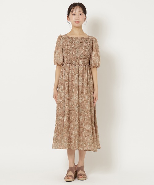 美品 Jolly Poupee ジョリープッペ ワンピース 総柄 アニマル Jolly Poupee ワンピース 「22fabric」アニマルプリント/ワンピース