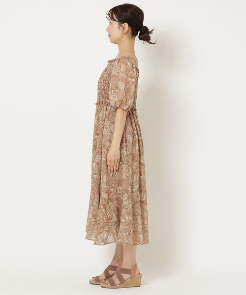 美品 Jolly Poupee ジョリープッペ ワンピース 総柄 アニマル Jolly Poupee ワンピース 「22fabric」アニマルプリント/ワンピース