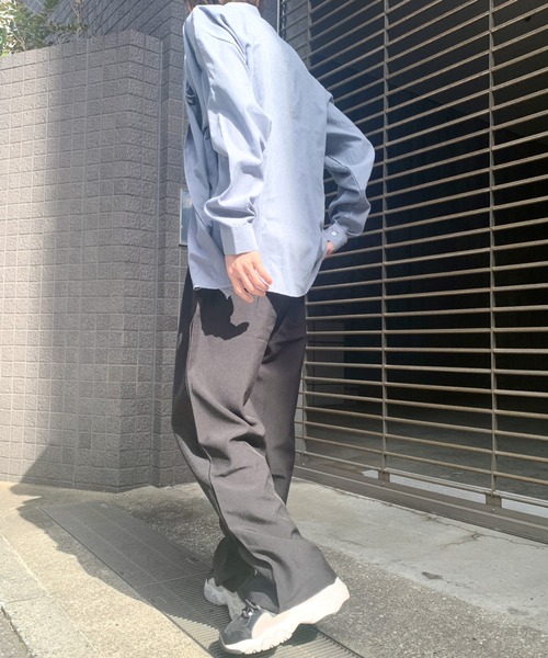link lot スラックス フロントタックワイドスラックスパンツ