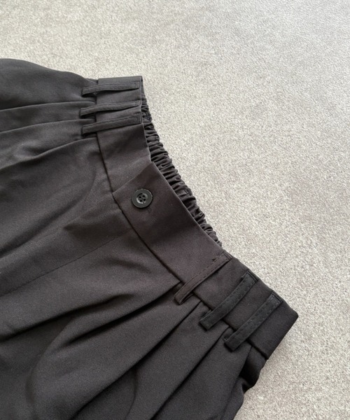 link lot スラックス フロントタックワイドスラックスパンツ メンズ