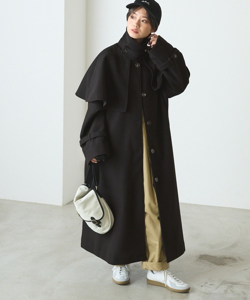 「forksy.」 ステンカラーコート FREE グレイッシュベージュ レディース_画像3