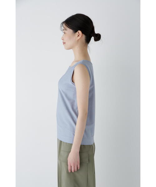 human woman（ヒューマンウーマン） タンクトップ ノースリーブ 麻混