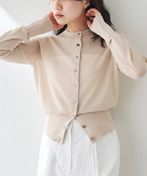 Whim Gazette（ウィム ガゼット） カーディガン ハイゲージ天竺