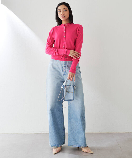 Whim Gazette ハイゲージ天竺カーディガン Whim Gazette(ウィム ガゼット)のハイゲージ天竺カーディガン通販