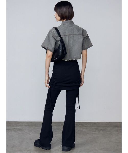 EMODA ブラウス シャツ カットショートデニムシャツ レディース