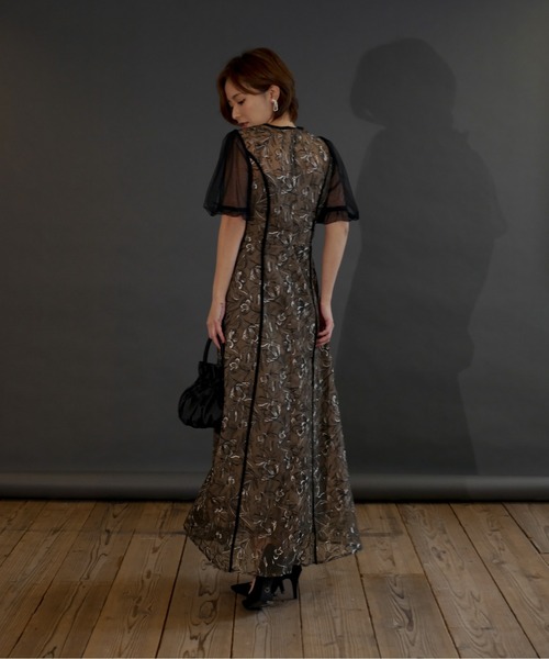 【＊＊＊you＊＊＊】My shawty オケージョンドレス My shawty ドレス puff sleeve lace dress : ZOZOTOWN Yahoo!店