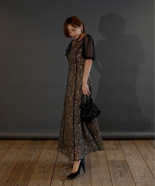 My shawty シフォン ドレス My shawty ドレス puff sleeve lace dress : ZOZOTOWN Yahoo!店