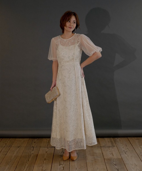 My shawty シフォン ドレス My shawty ドレス puff sleeve lace dress : ZOZOTOWN Yahoo!店